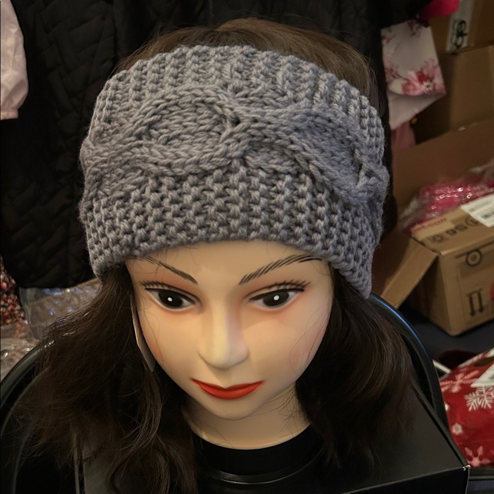 Gray Knit Headband